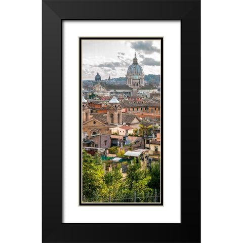Vatican city with St. Peters Basilica, Rome, Italy Black Modern Wood Framed Art Print with Double Matting by Frank, Assaf