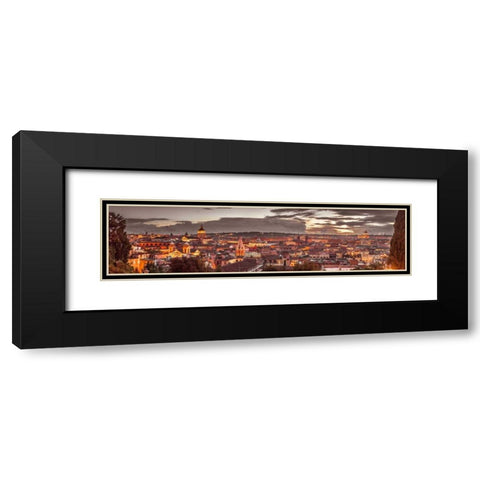 Vatican city with St. Peters Basilica, Rome, Italy Black Modern Wood Framed Art Print with Double Matting by Frank, Assaf