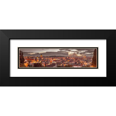 Vatican city with St. Peters Basilica, Rome, Italy Black Modern Wood Framed Art Print with Double Matting by Frank, Assaf