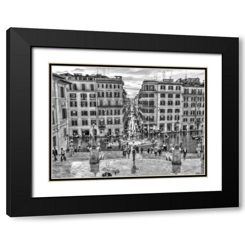 City Square, Rome, Italy Black Modern Wood Framed Art Print with Double Matting by Frank, Assaf