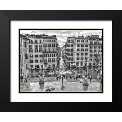 City Square, Rome, Italy Black Modern Wood Framed Art Print with Double Matting by Frank, Assaf