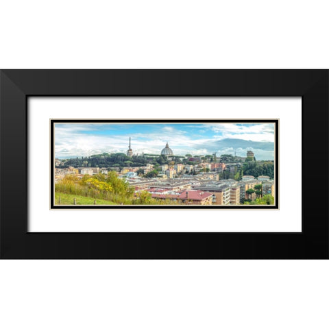 Vatican city and St. Peters Basilica, Rome, Italy Black Modern Wood Framed Art Print with Double Matting by Frank, Assaf