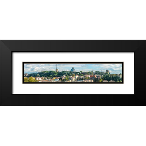 Vatican city with St. Peters Basilica, Rome, Italy Black Modern Wood Framed Art Print with Double Matting by Frank, Assaf