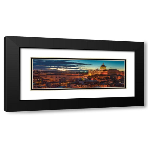 Vatican city with St. Peters Basilica, Rome, Italy Black Modern Wood Framed Art Print with Double Matting by Frank, Assaf