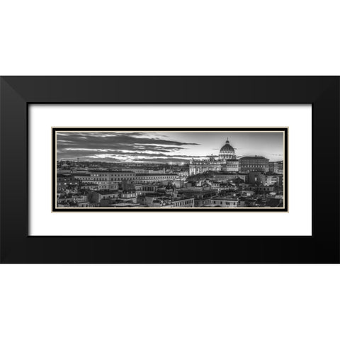 St.Peters Basilica-Rome Black Modern Wood Framed Art Print with Double Matting by Frank, Assaf