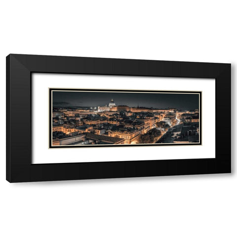 Vatican city with St. Peters Basilica, Rome, Italy Black Modern Wood Framed Art Print with Double Matting by Frank, Assaf