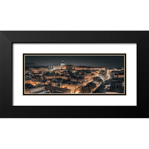 Vatican city with St. Peters Basilica, Rome, Italy Black Modern Wood Framed Art Print with Double Matting by Frank, Assaf
