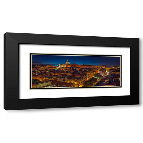 Vatican city with St. Peters Basilica, Rome, Italy Black Modern Wood Framed Art Print with Double Matting by Frank, Assaf