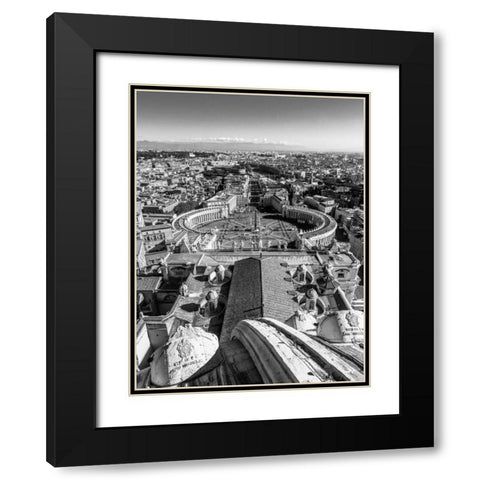 St. Peters Basilica, Rome, Italy Black Modern Wood Framed Art Print with Double Matting by Frank, Assaf