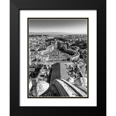 St. Peters Basilica, Rome, Italy Black Modern Wood Framed Art Print with Double Matting by Frank, Assaf