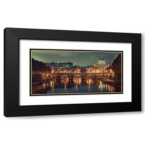 View of Basilica di San Pietro in Vatican, Rome, Italy Black Modern Wood Framed Art Print with Double Matting by Frank, Assaf