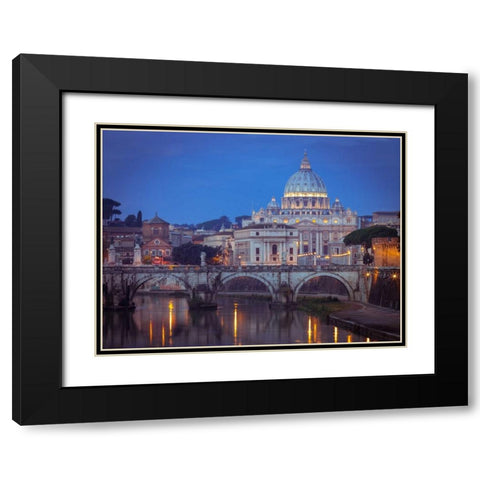 View of Basilica di San Pietro in Vatican, Rome, Italy Black Modern Wood Framed Art Print with Double Matting by Frank, Assaf