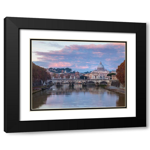 View of Basilica di San Pietro in Vatican, Rome, Italy Black Modern Wood Framed Art Print with Double Matting by Frank, Assaf