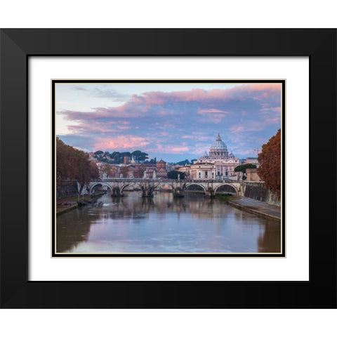View of Basilica di San Pietro in Vatican, Rome, Italy Black Modern Wood Framed Art Print with Double Matting by Frank, Assaf