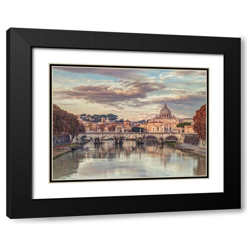 Basilica di San Pietro Black Modern Wood Framed Art Print with Double Matting by Frank, Assaf