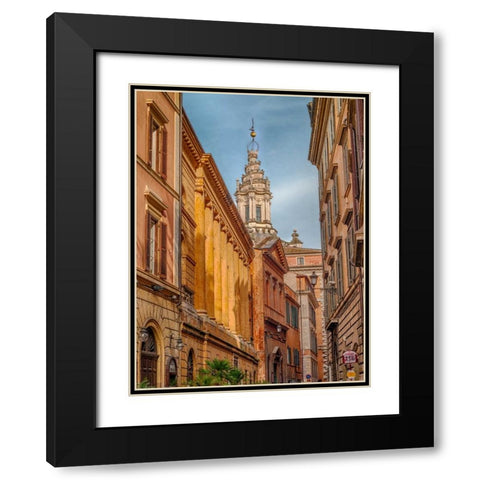 Old buildings in city of Rome, Italy Black Modern Wood Framed Art Print with Double Matting by Frank, Assaf