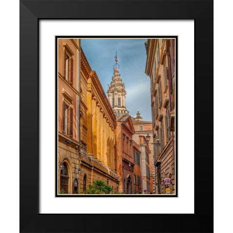 Old buildings in city of Rome, Italy Black Modern Wood Framed Art Print with Double Matting by Frank, Assaf