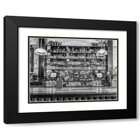 Bar in Birmingham-UK Black Modern Wood Framed Art Print with Double Matting by Frank, Assaf