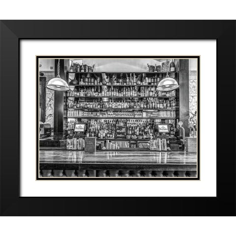 Bar in Birmingham-UK Black Modern Wood Framed Art Print with Double Matting by Frank, Assaf