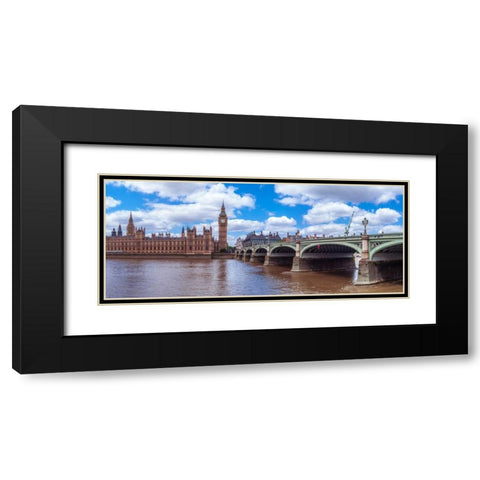 Houses of Parliament and Big Ben, London, UK Black Modern Wood Framed Art Print with Double Matting by Frank, Assaf
