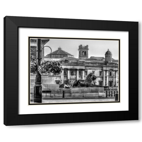Trafalgar Square, London, UK Black Modern Wood Framed Art Print with Double Matting by Frank, Assaf