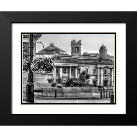 Trafalgar Square, London, UK Black Modern Wood Framed Art Print with Double Matting by Frank, Assaf