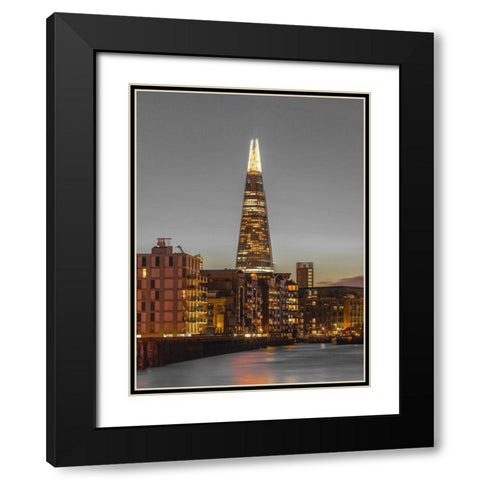 The Shard skyscraper-London-UK Black Modern Wood Framed Art Print with Double Matting by Frank, Assaf