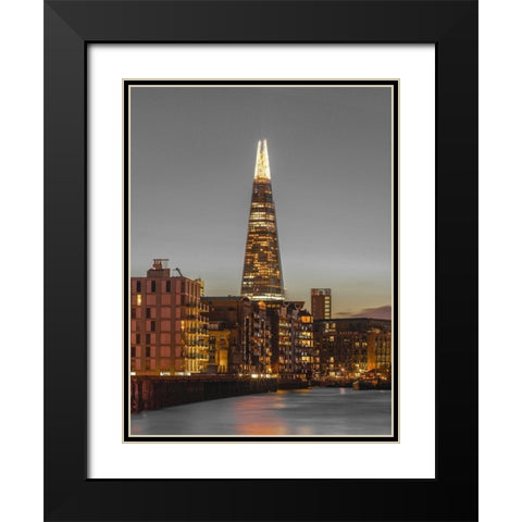 The Shard skyscraper-London-UK Black Modern Wood Framed Art Print with Double Matting by Frank, Assaf