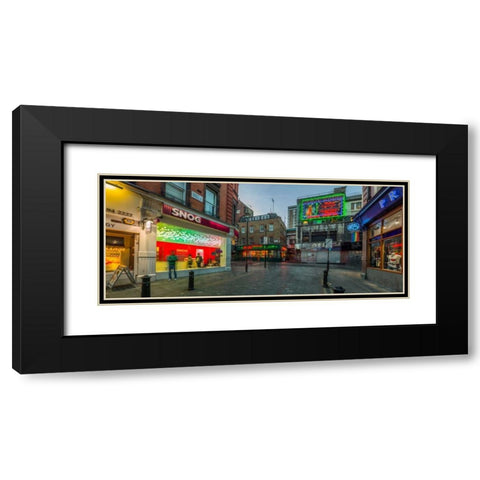 London city street in evening Black Modern Wood Framed Art Print with Double Matting by Frank, Assaf
