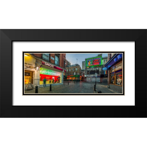 London city street in evening Black Modern Wood Framed Art Print with Double Matting by Frank, Assaf