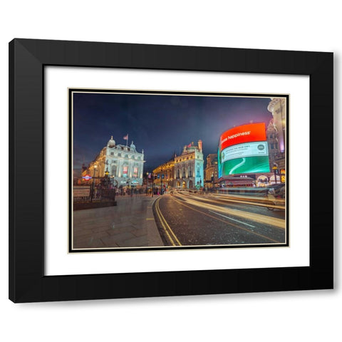 London city street in evening Black Modern Wood Framed Art Print with Double Matting by Frank, Assaf