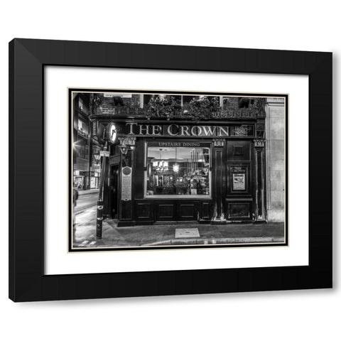 London city street in evening Black Modern Wood Framed Art Print with Double Matting by Frank, Assaf