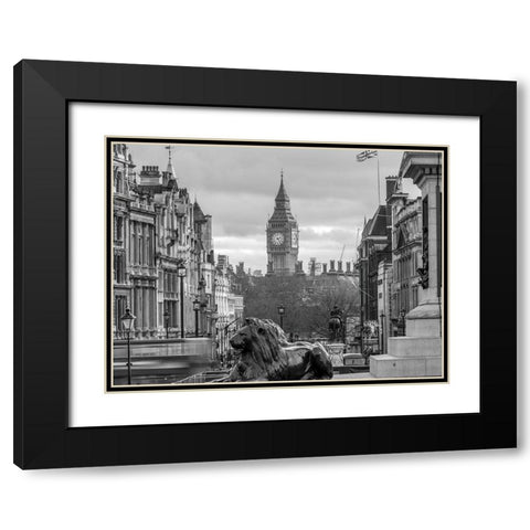 Trafalgar Square-London Black Modern Wood Framed Art Print with Double Matting by Frank, Assaf