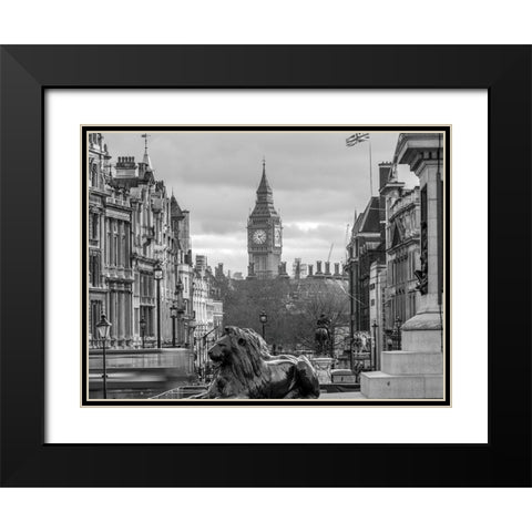 Trafalgar Square-London Black Modern Wood Framed Art Print with Double Matting by Frank, Assaf