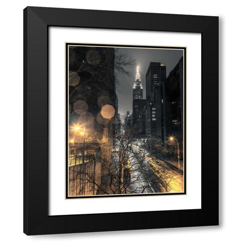 Chrysler Building in New York city Black Modern Wood Framed Art Print with Double Matting by Frank, Assaf