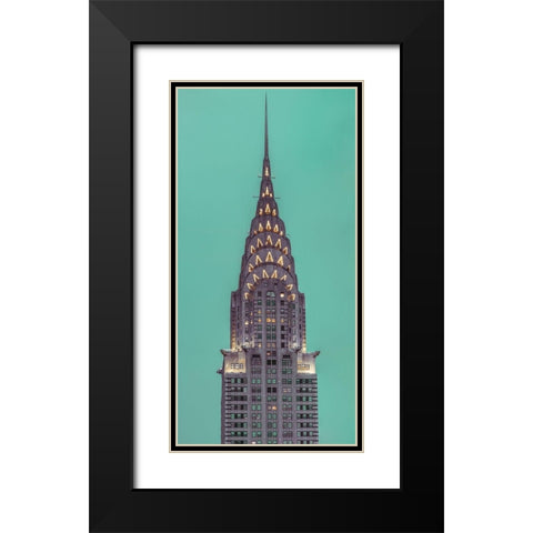 Chrysler Building in New York city Black Modern Wood Framed Art Print with Double Matting by Frank, Assaf