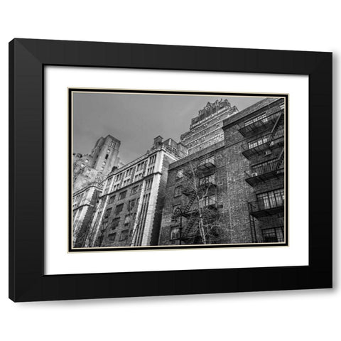 Residence buildings in Manhattan, New York City Black Modern Wood Framed Art Print with Double Matting by Frank, Assaf