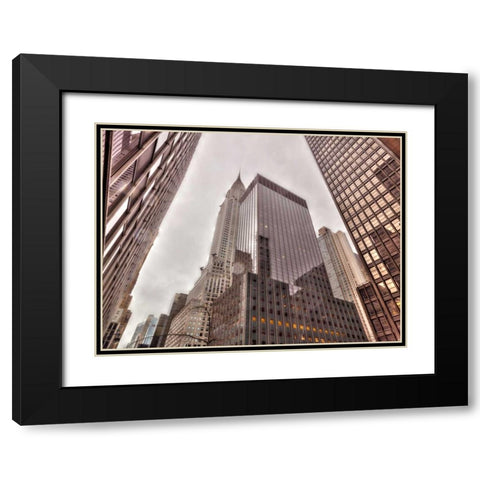 Chrysler Building in New York city Black Modern Wood Framed Art Print with Double Matting by Frank, Assaf