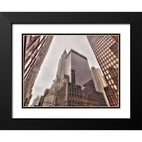 Chrysler Building in New York city Black Modern Wood Framed Art Print with Double Matting by Frank, Assaf