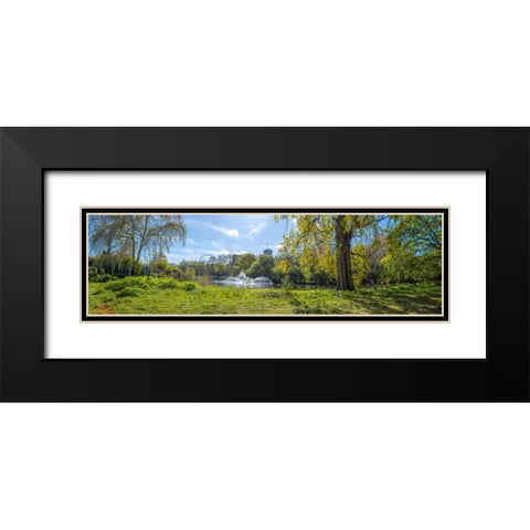 Park in London city, UK Black Modern Wood Framed Art Print with Double Matting by Frank, Assaf