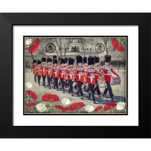 Changing the Guard, Buckingham Palace, London Black Modern Wood Framed Art Print with Double Matting by Frank, Assaf