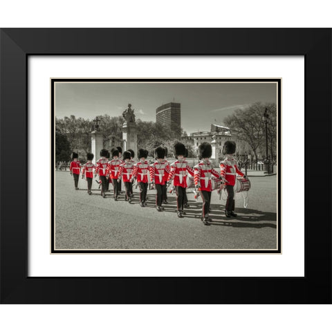 Changing the Guard, Buckingham Palace, London Black Modern Wood Framed Art Print with Double Matting by Frank, Assaf
