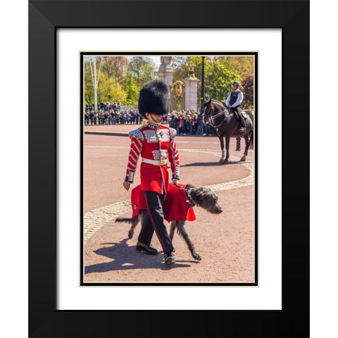 Changing the Guard, Buckingham Palace, London Black Modern Wood Framed Art Print with Double Matting by Frank, Assaf