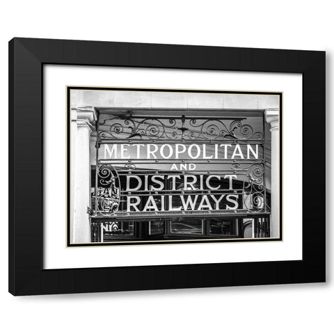 Metropolitan and district railways Black Modern Wood Framed Art Print with Double Matting by Frank, Assaf