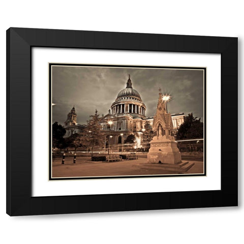 AF20110710 St Pauls 036C05 Black Modern Wood Framed Art Print with Double Matting by Frank, Assaf