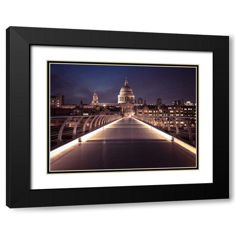 AF20110704 London 153C07 Black Modern Wood Framed Art Print with Double Matting by Frank, Assaf