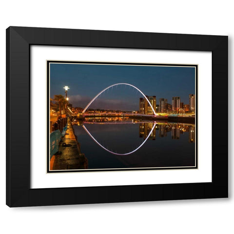 AF20120826 Newcastle 005C12 Black Modern Wood Framed Art Print with Double Matting by Frank, Assaf