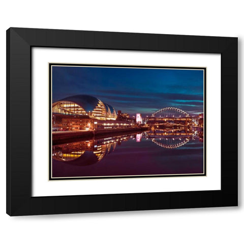 AF20120826 Newcastle 006-Edit Black Modern Wood Framed Art Print with Double Matting by Frank, Assaf