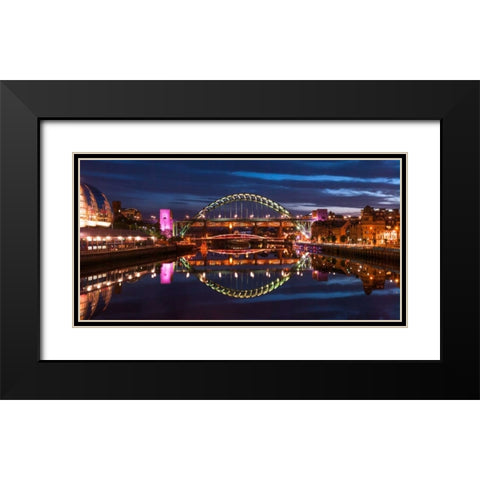AF20120826 Newcastle 008-EditC01 Black Modern Wood Framed Art Print with Double Matting by Frank, Assaf