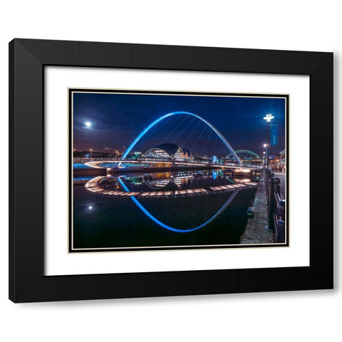AF20120826 Newcastle 026-EditC01 Black Modern Wood Framed Art Print with Double Matting by Frank, Assaf